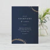 Gouden Ringen Cocktailparty Kaart (Staand voorkant)