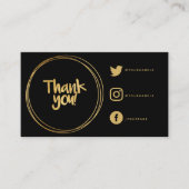 Gouden ringen dank je Social Links waardering Informatiekaartje (Voorkant)