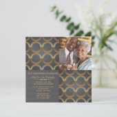 Gouden Ringen Foto Uitnodiging (Staand voorkant)