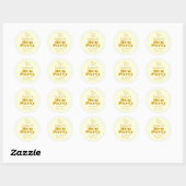 Gouden Ringen Hen Party Ronde Sticker (Vel)