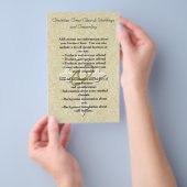 Gouden ringen met kruis, elegante christelijke lie flyer (Hand)