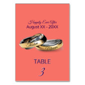 Gouden ringen Monogram koraal Kaart (Voorkant)