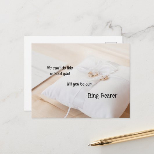 gouden ringen op een vliegende pelagische drager aankondigingskaart (Voorkant / Achterkant in situ)