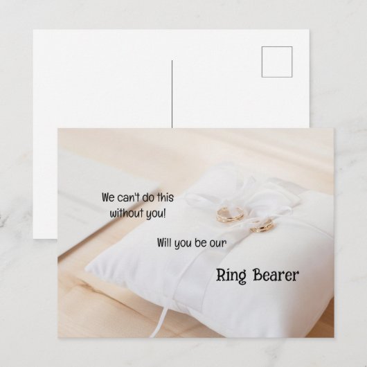 gouden ringen op een vliegende pelagische drager aankondigingskaart (Voorkant / Achterkant)