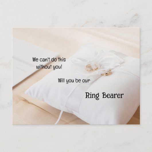 gouden ringen op een vliegende pelagische drager aankondigingskaart (Voorkant)