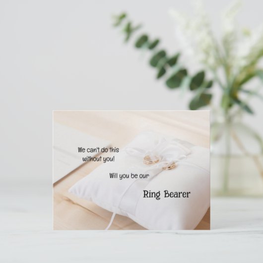 gouden ringen op een vliegende pelagische drager aankondigingskaart (Staand voorkant)