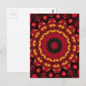 Gouden Ringen Op Rode Mandala Briefkaart (Voorkant / Achterkant)