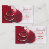 Gouden ringen Roos bloemblaadjes bruiloft plaats i Plaatskaartje (Voorkant / Achterkant)