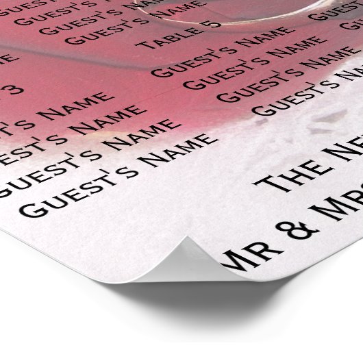 Gouden ringen Roos bloemblaadjes ontwerp bruiloft  Poster (Hoek)