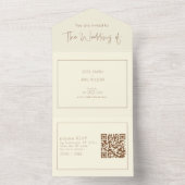 Gouden ringen trouwuitnodiging en RSVP All In One Uitnodiging (Binnen)