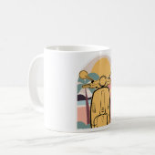 Gouden rit bij zonsondergang koffiemok (Voorkant links)