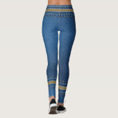 Gouden rits Blue Jean Leggings (Achterkant)