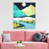 Gouden Rivier Canvas Afdruk (Insitu (Woonkamer))