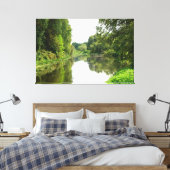 Gouden Rivier Kalme Canvas Afdruk (Insitu (Slaapkamer))