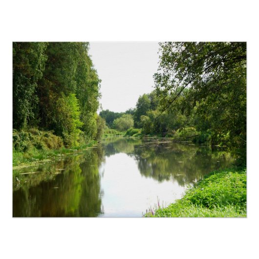 Gouden Rivier Kalme Perfect Poster (Voorkant)