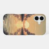 Gouden Rivier Retro Scene iPhone 16 Hoesje (Achterkant horizontaal)