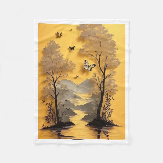 Gouden Rivier Vlinder Deken (Voorkant)