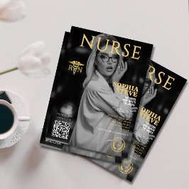 gouden RN verpleegkundig magazine foto afstuderen  Kaart