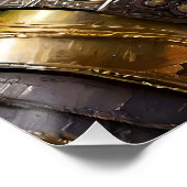 Gouden Robot Hand met Gouden Boom des Levens Perfect Poster (Hoek)