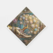 Gouden Robot Hand met Gouden Boom des Levens Servet (Hoek)