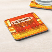 Gouden Rode Afrikaanse Traditionele Kleuren Print Bier Onderzetter (Linkerzijde)