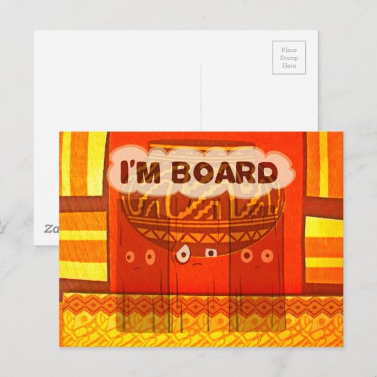 Gouden Rode Afrikaanse Traditionele Kleuren Print Briefkaart (Voorkant / Achterkant)