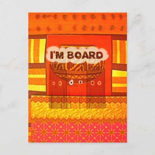 Gouden Rode Afrikaanse Traditionele Kleuren Print Briefkaart (Voorkant)