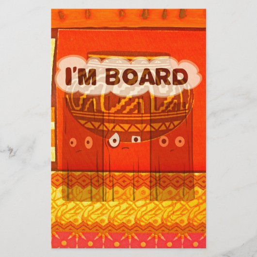 Gouden Rode Afrikaanse Traditionele Kleuren Print Briefpapier (Voorkant)