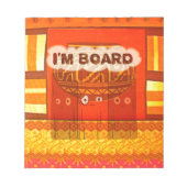 Gouden Rode Afrikaanse Traditionele Kleuren Print Notitieblok (Voorkant)