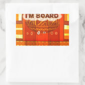 Gouden Rode Afrikaanse Traditionele Kleuren Print Rechthoekige Sticker (Tas)