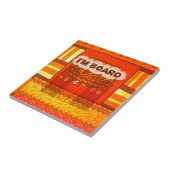 Gouden Rode Afrikaanse Traditionele Kleuren Print Tegeltje (Zijkant)