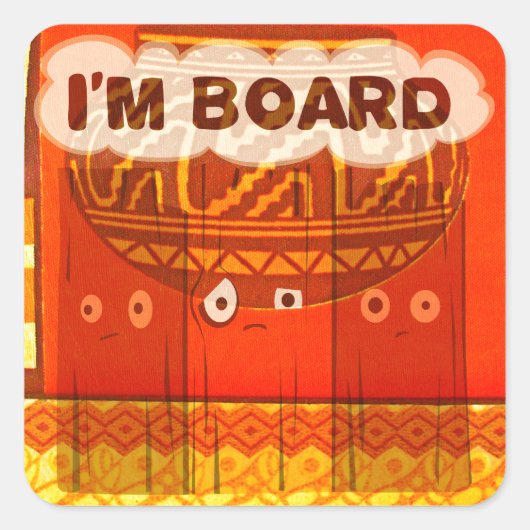 Gouden Rode Afrikaanse Traditionele Kleuren Print Vierkante Sticker (Voorkant)