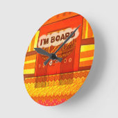 Gouden Rode Afrikaanse Traditionele Kleuren Ronde Klok (Hoek)