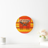 Gouden Rode Afrikaanse Traditionele Kleuren Ronde Klok (Huis)