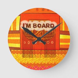 Gouden Rode Afrikaanse Traditionele Kleuren Ronde Klok