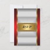 Gouden rode Art Deco RSVP (Voorkant)