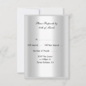 Gouden rode Art Deco RSVP (Achterkant)