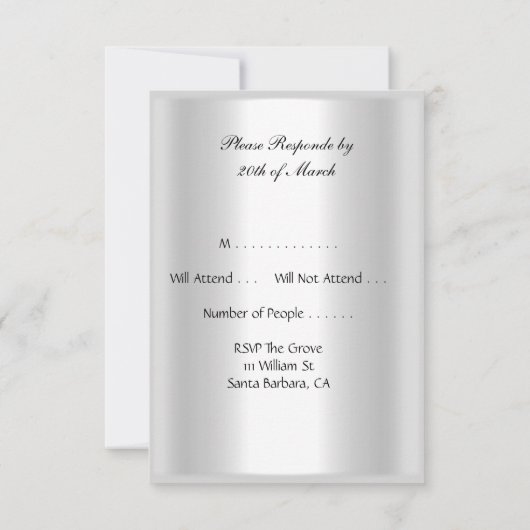 Gouden rode Art Deco RSVP (Achterkant)