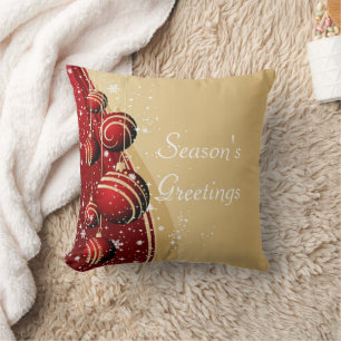 Gouden Rode Baubles Seizoensproet Kussen