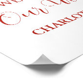 Gouden Rode Bruiloft Welkom Custom 20x30 Foto Poster (Hoek)