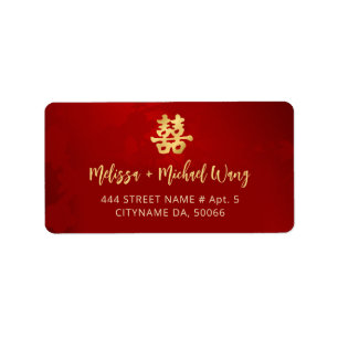 Gouden Rode Chinese Bruiloft Etiket