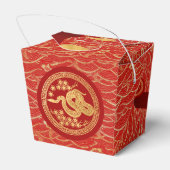 Gouden Rode Chinese Slang papier-cut 2025 TOFB Bedankdoosjes (Achterkant)