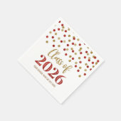 Gouden rode confetti eindexamen 2026 servetten (Hoek)