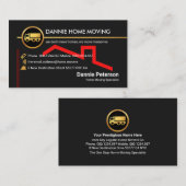 Gouden rode daklijnen Home Movers Visitekaartje (Voorkant / Achterkant)