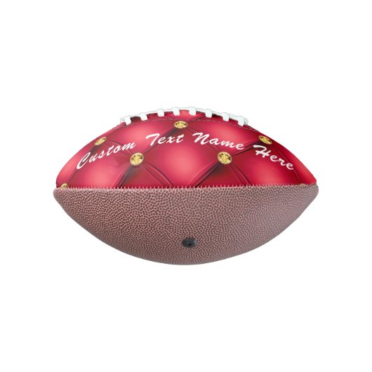 Gouden rode diamant getuft aangepaste tekst Footba American Football (Gedraaid 270)