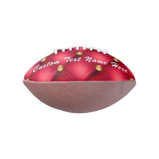 Gouden rode diamant getuft aangepaste tekst Footba American Football (Gedraaid 90)