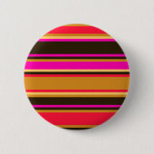 Gouden, rode en magenta gestreepte Button pin (Voorkant)