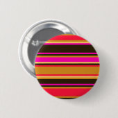 Gouden, rode en magenta gestreepte Button pin (Voorkant /achterkant)