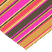 Gouden, rode en magenta gestreepte tafelloper (Hoek)