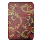 gouden, rode en zwarte glanzend kleurig badmat (Voorkant Verticaal)